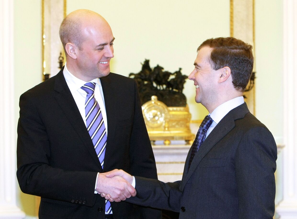 Президент РФ Д.Медведев принял премьер Швеции Ф.Рейнфельдта