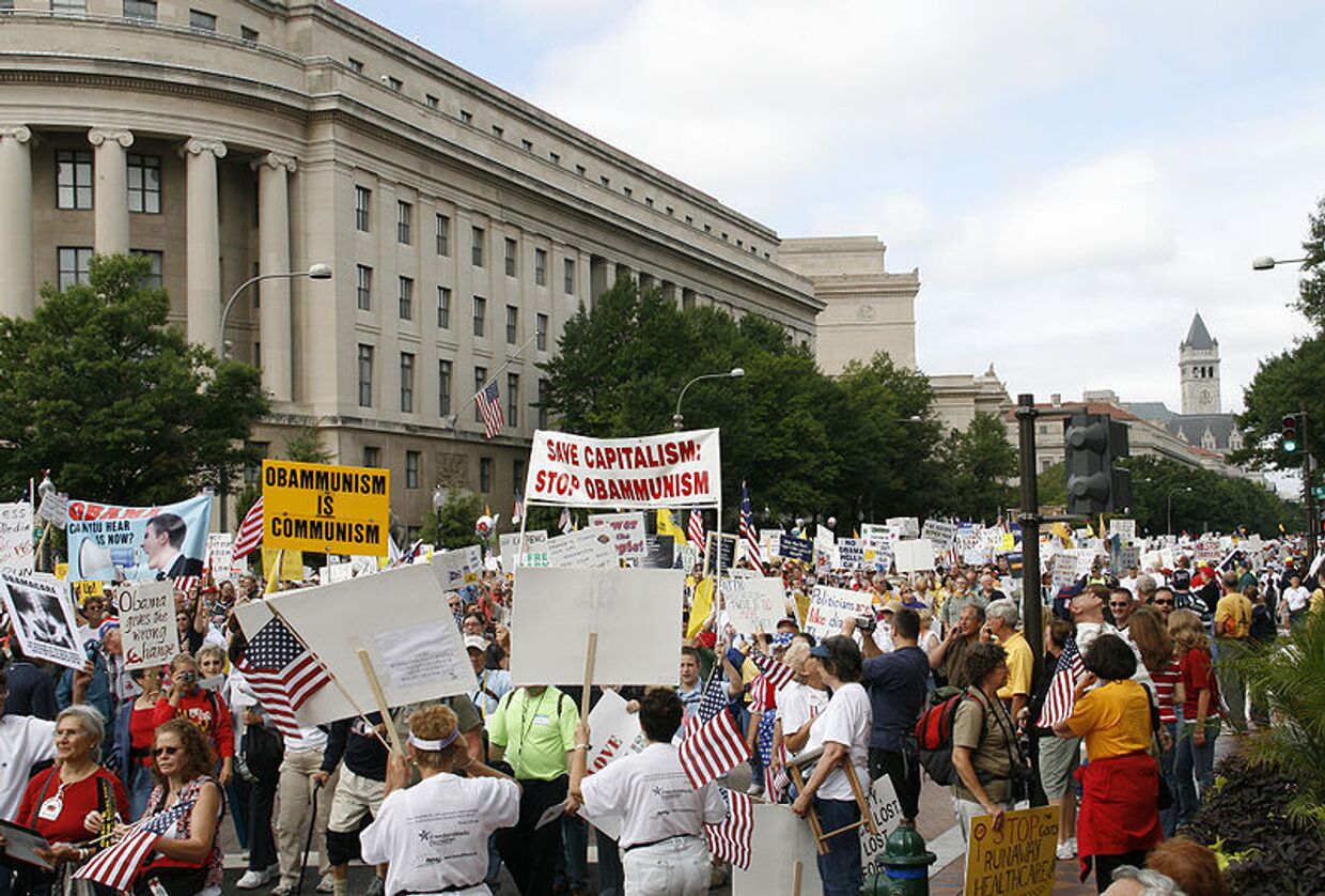 Протест движения чаепитий в Вашингтоне