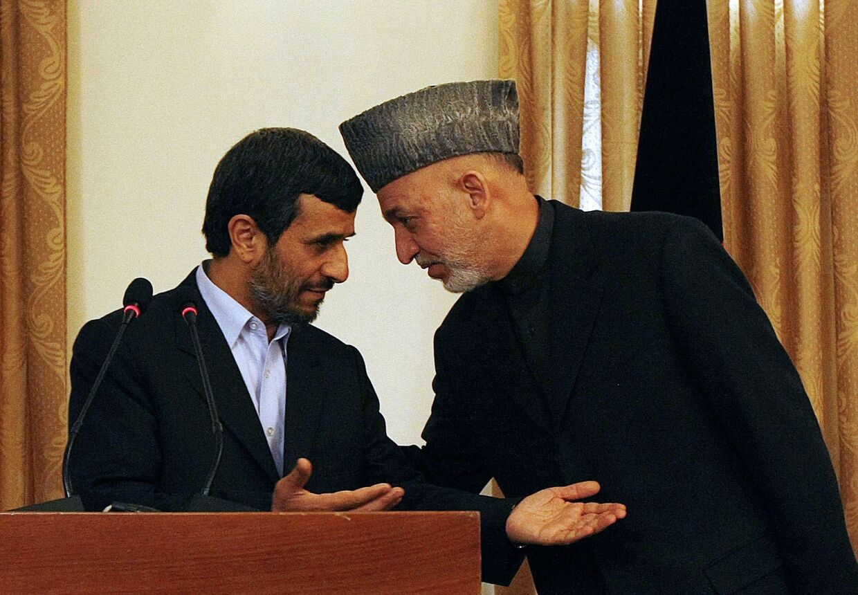 На пресс-конференции в афганской столице президент Ирана Махмуд Ахмадинежад 
