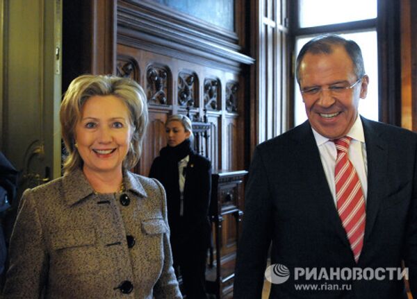 Встреча главы МИД РФ Сергея Лаврова и госсекретаря США Хиллари Клинтон
