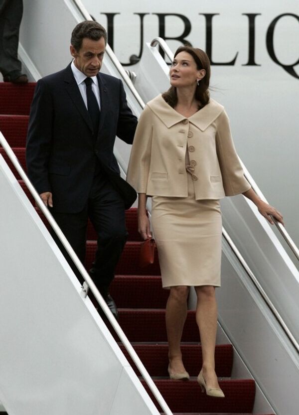 Президент Франции Николя Саркози с супругой Карлой Бруни-Саркози в Питтсбурге