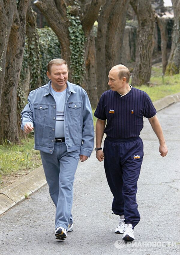 Встреча В.Путина и Л.Кучмы в Ялте