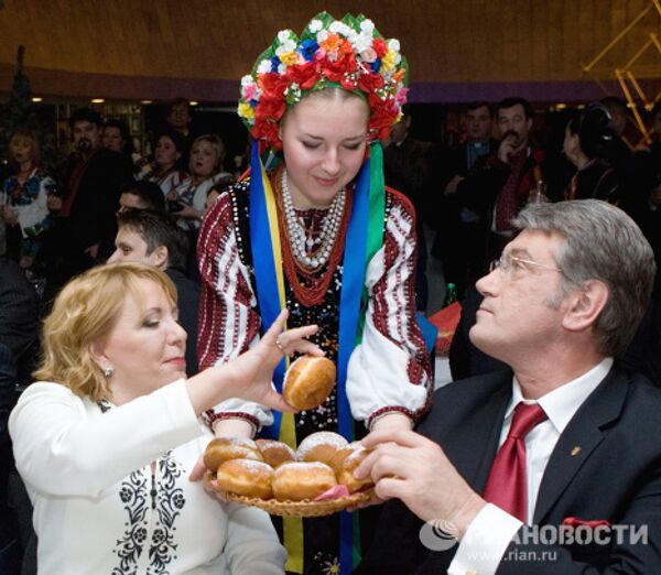 Президент Украины Виктор Ющенко посетил театрализованное представление Меланка в Киеве