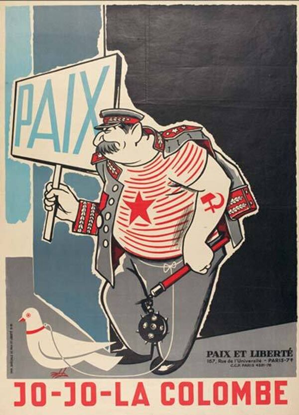 Плакат французской антикоммунистической группы Paix et Liberté, 1951 г