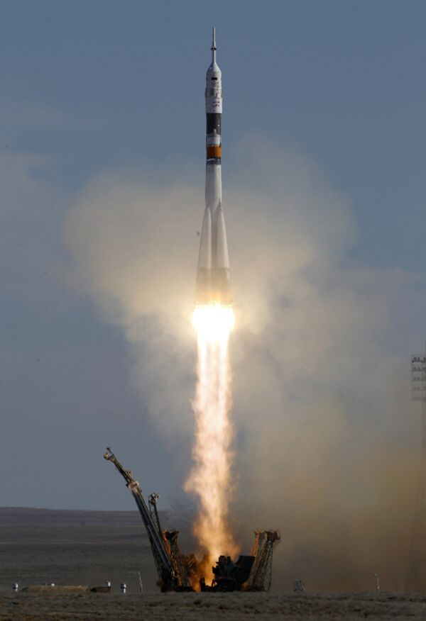 Взлет космического корабля Союз TMA-18