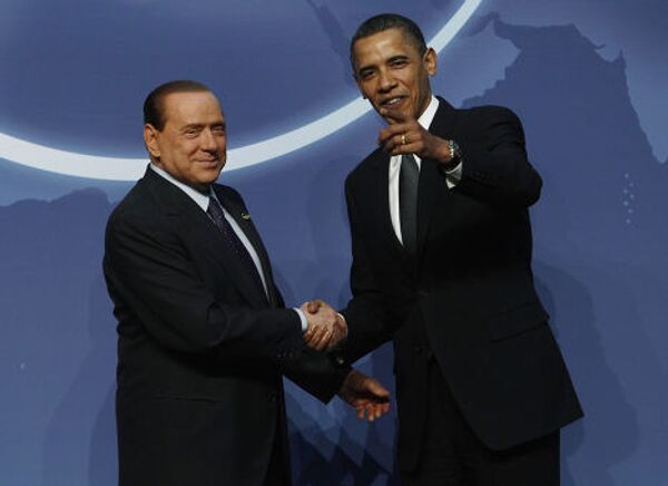 Сильвио Берлускони и барак обама на саммите по ядерной безопасности