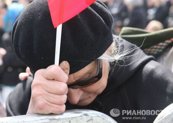 Траурная церемония прощания с жертвами авиакатастрофы под Смоленском