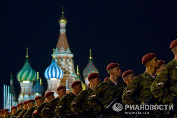 Репетиция Парада Победы на Красной Площади в Москве