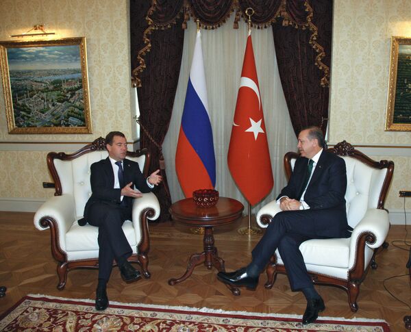 Президент РФ Д.Медведев встретился с премьер-министром Турции Р.Эрдоганом