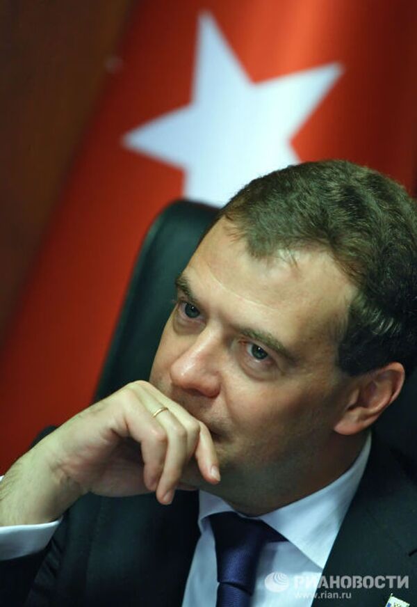 Президент РФ Д.Медведев встретился с председателем Великого национального собрания Турции М.А.Шахином