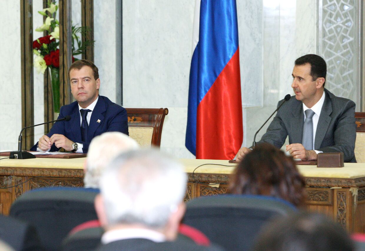 Совместная пресс-конференция Дмитрия Медведева и Башара Асада