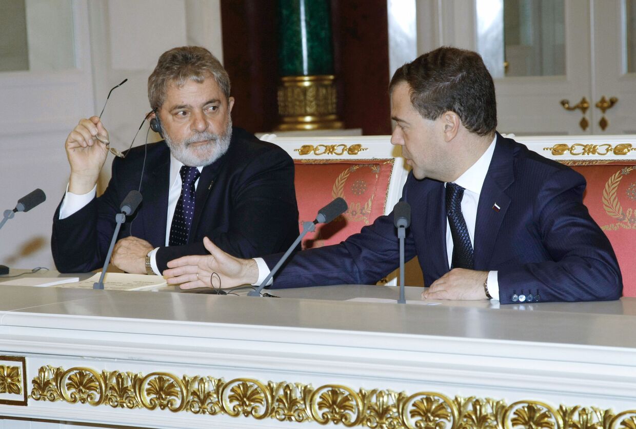 Совместная пресс-конференция Дмитрия Медведева и Луиса Инасио Лулы да Силвы
