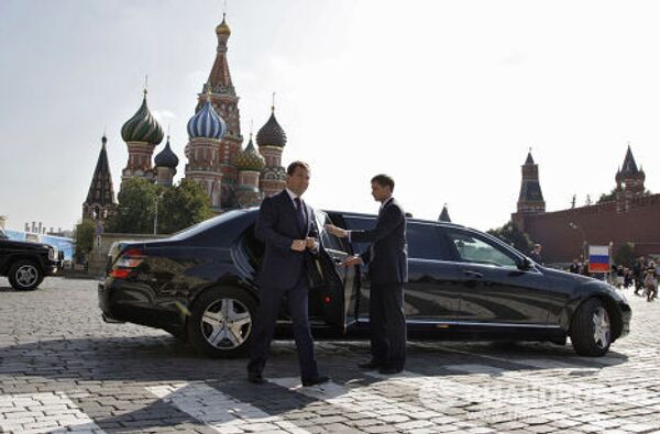 Президент РФ Д.Медведев на Красной площади