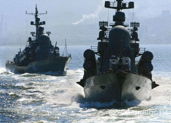 Репетиция военно-морского парада во Владивостоке, на главной базе Тихоокеанского флота (ТОФ)