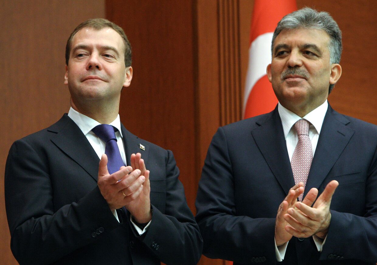 Президент России Дмитрий Медведев и президент Турции Абдулла Гюль