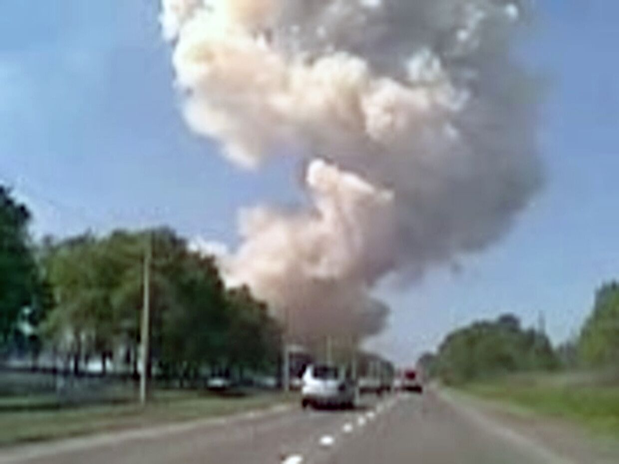 Взрыв на заводе в Новокузнецке. Видео очевидца