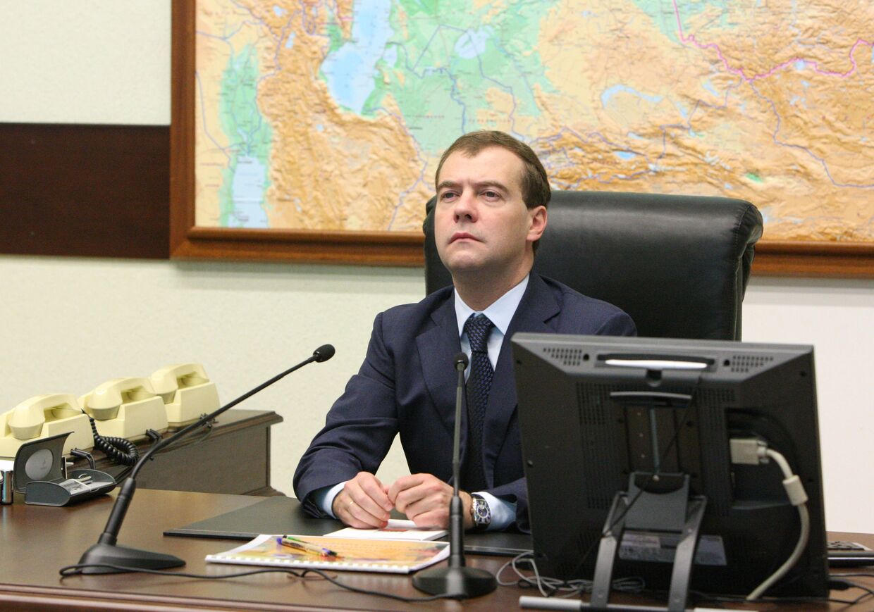 Президент РФ Д.Медведев провел совещание в штабе Московского военного округа