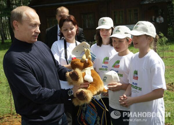 Премьер-министр РФ Владимир Путин посетил парк Лосиный остров
