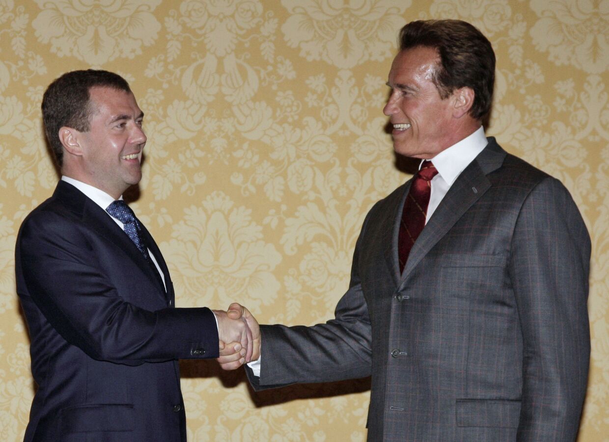 Встреча президента Медведева с губернатором Калифорнии Шварценеггером