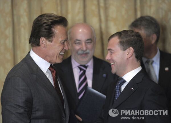 Встреча президента РФ Д.Медведева с губернатором Калифорнии А.Шварценеггером