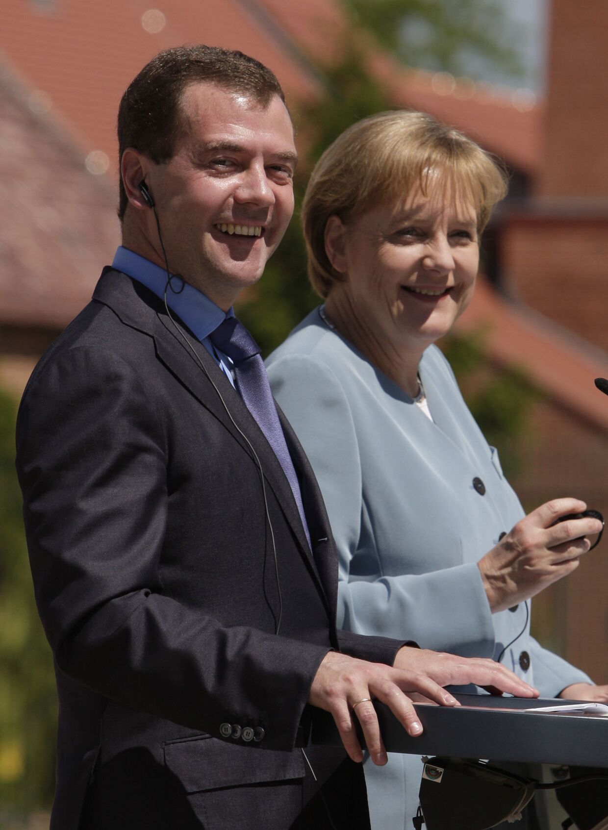 Дмитрий Медведев и Ангела Меркель на итоговой пресс-конференции