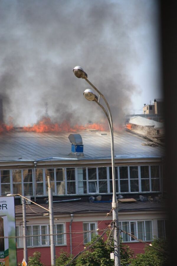 Пожар в Центре имени Грабаря в Москве