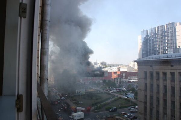 Пожар в Центре имени Грабаря в Москве