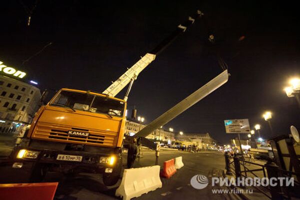 Демонтаж Башни мира в Санкт-Петербурге