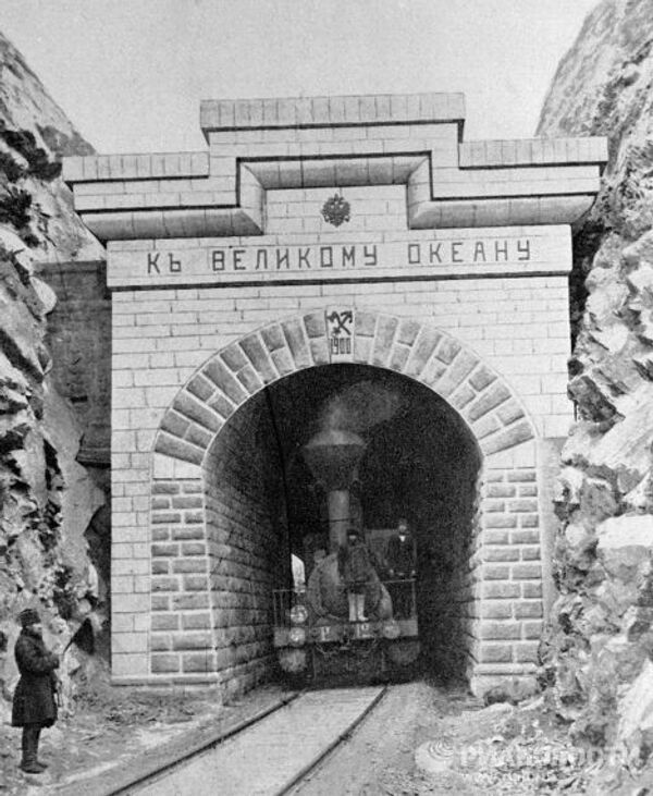 Туннель на перевале Яблонового хребта Забайкальской железной дороги