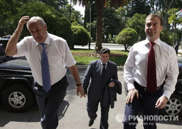 Президент РФ Дмитрий Медведев посетил Абхазию