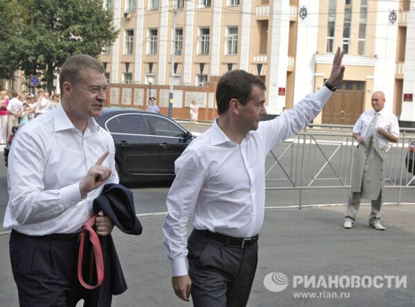 Президент РФ Д.Медведев посетил дежурную часть УВД Йошкар-Олы