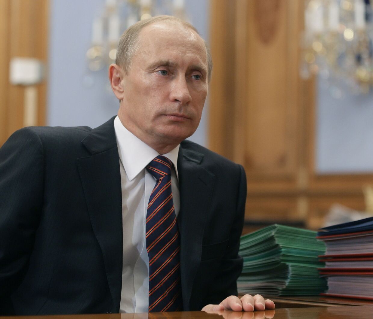 Премьер-министр РФ Владимир Путин провел рабочую встречу с Андреем Фурсенко