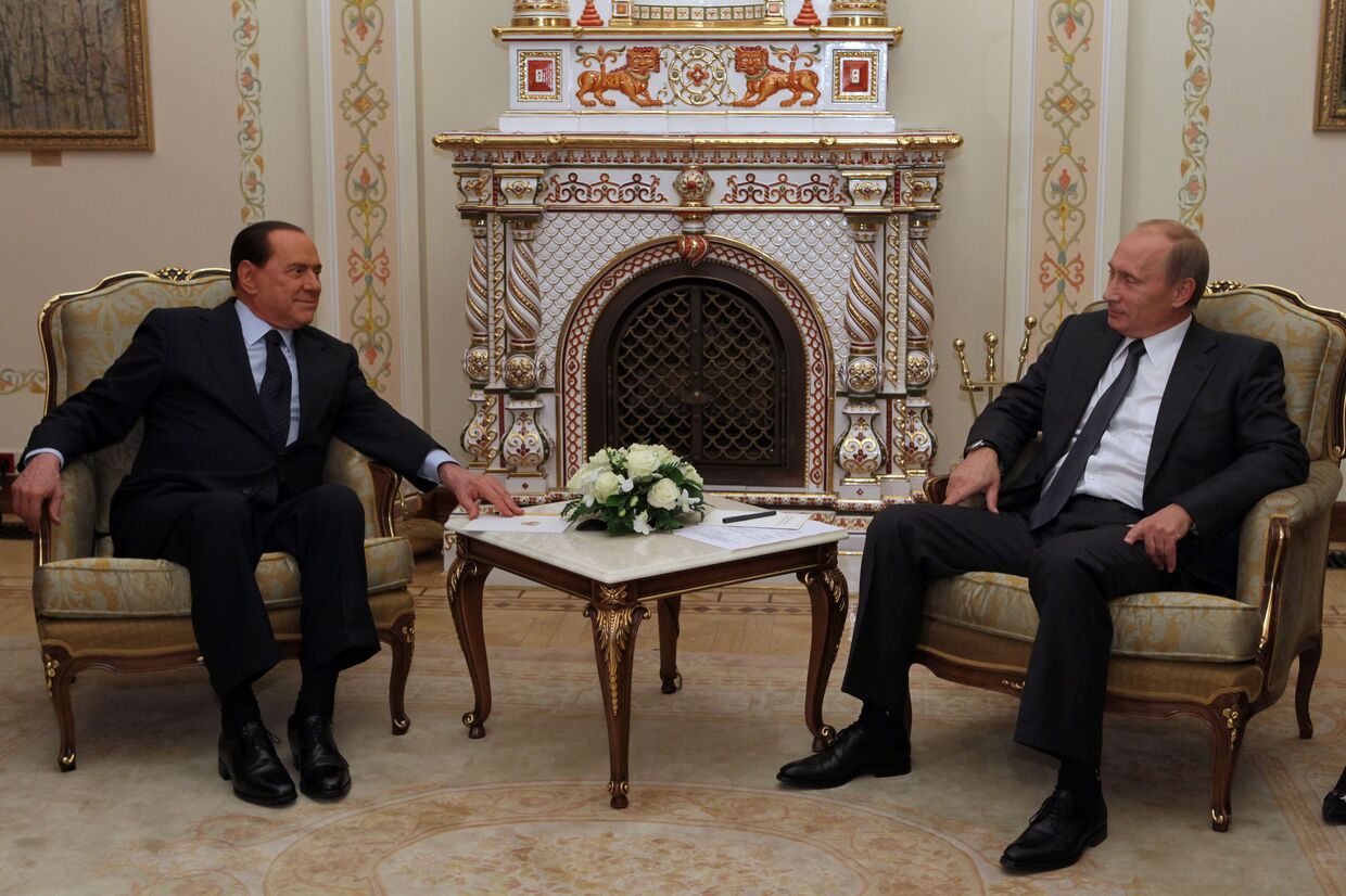 Премьер-министр РФ Владимир Путин встретился с премьер-министром Италии
