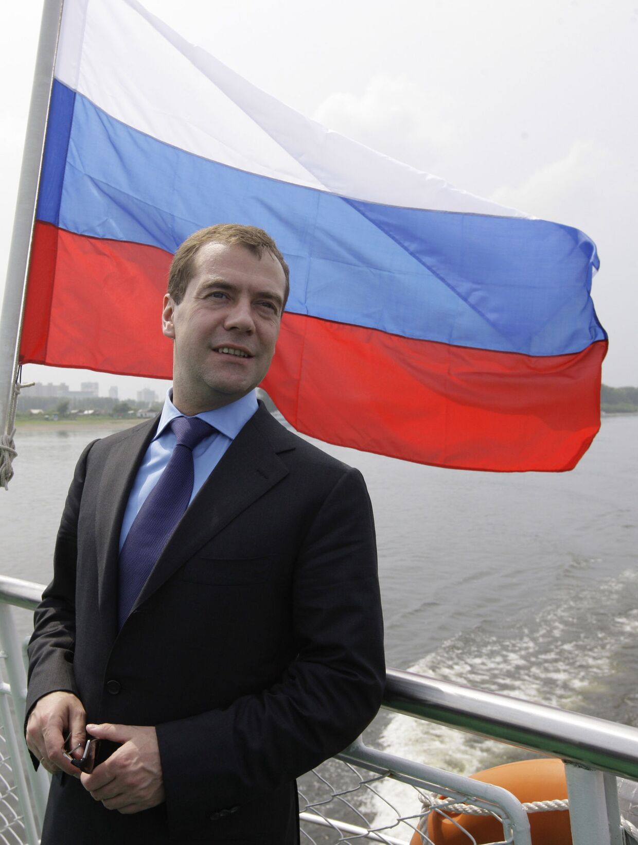 Президент Д.Медведев с рабочей поездкой в Благовещенске