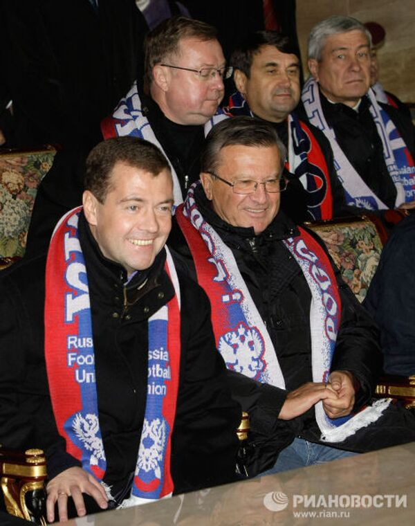 Президент РФ Дмитрий Медведев, первый заместитель председателя правительства РФ Виктор Зубков