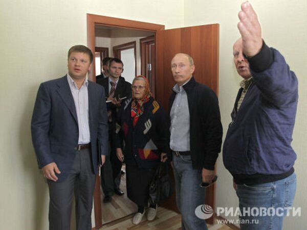 Премьер-министр РФ Владимир Путин посетил поселок Верхняя Верея в Нижегородской области