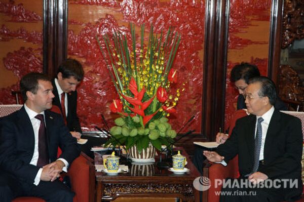 Встреча Дмитрия Медведева с Вэнь Цзябао