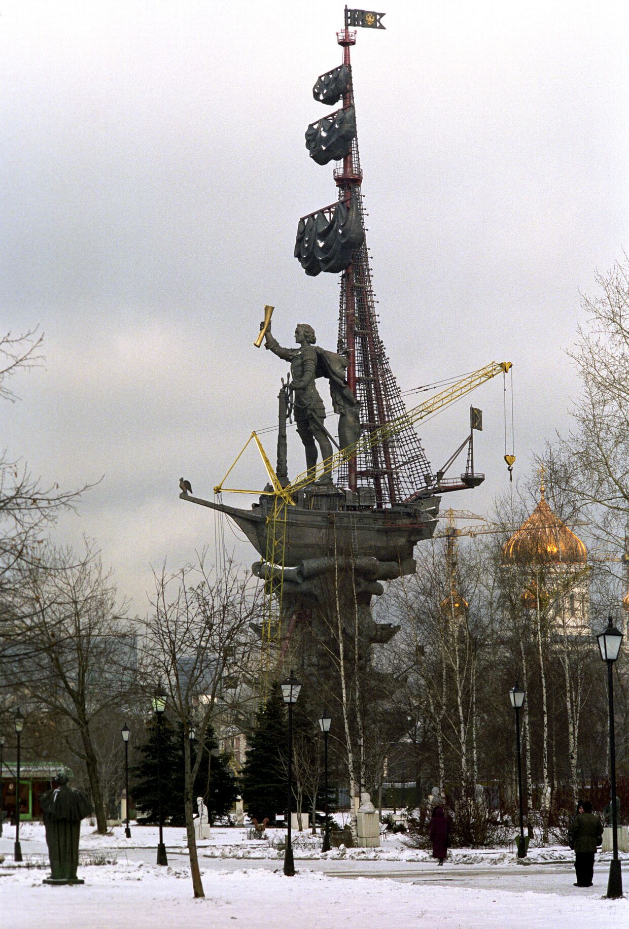 Строительство памятника Петру I в Москве