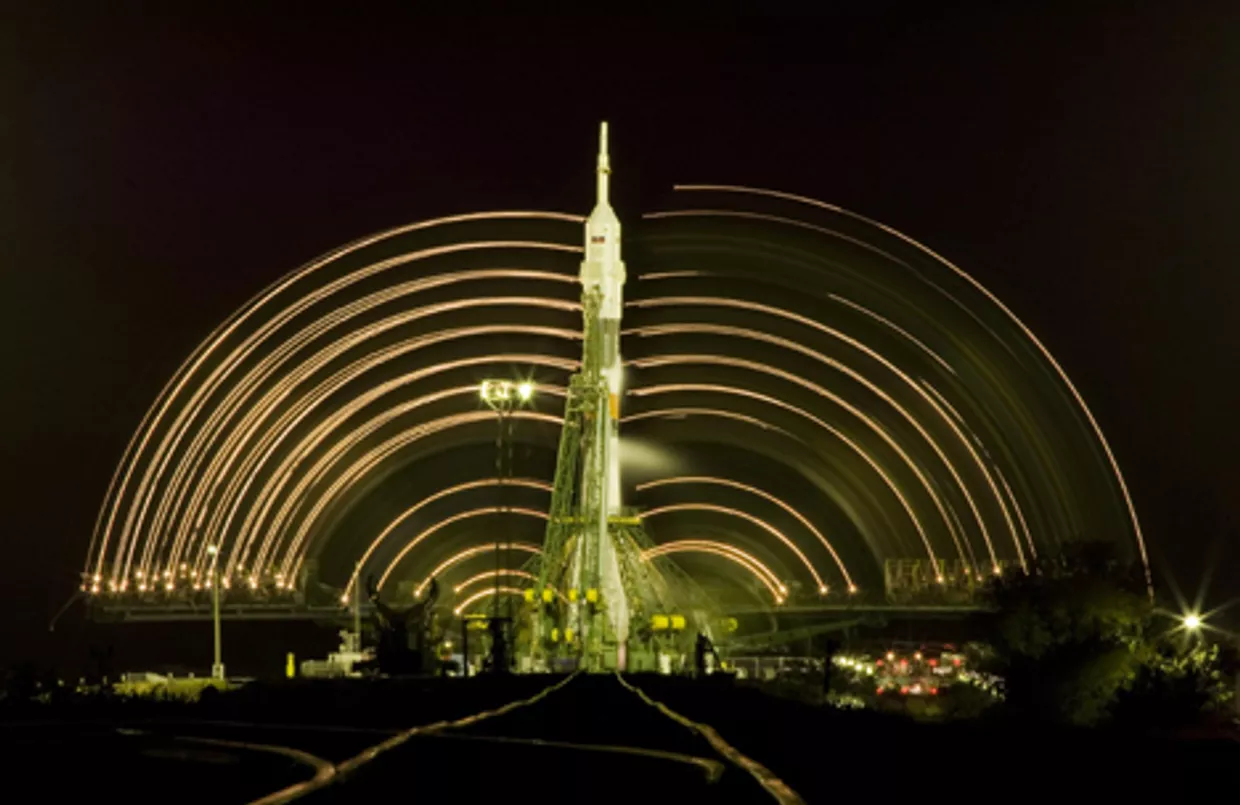 Запуск космического корабля Союз ТМА-М с космодрома Байконур