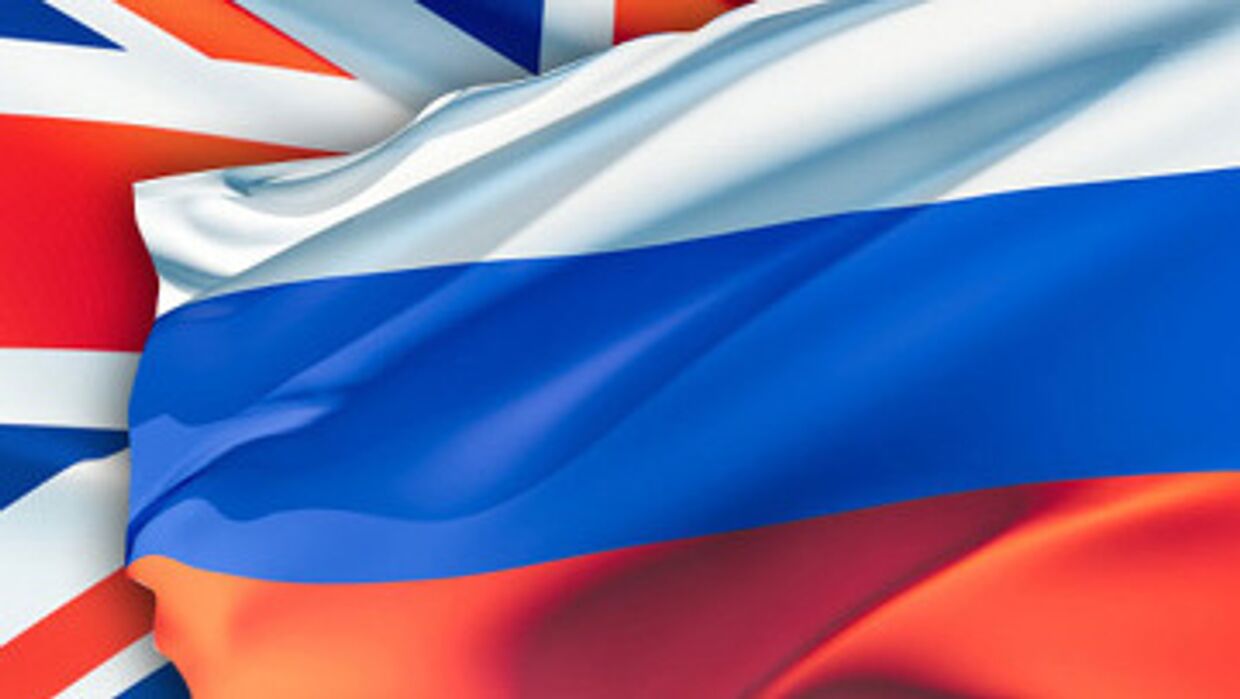 Флаги Великобритании и  России