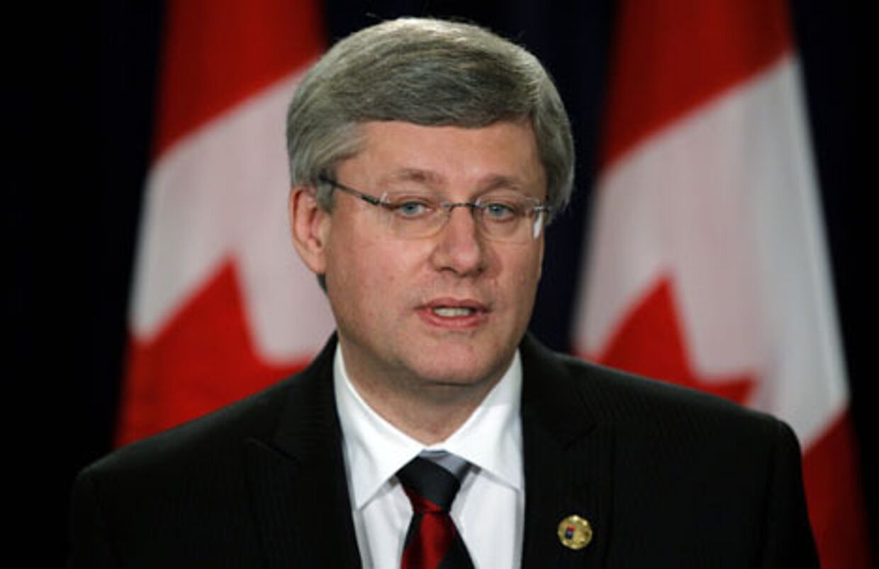 премьер министр канады стивен харпер во время саммита Большой двадцатки в Сеуле