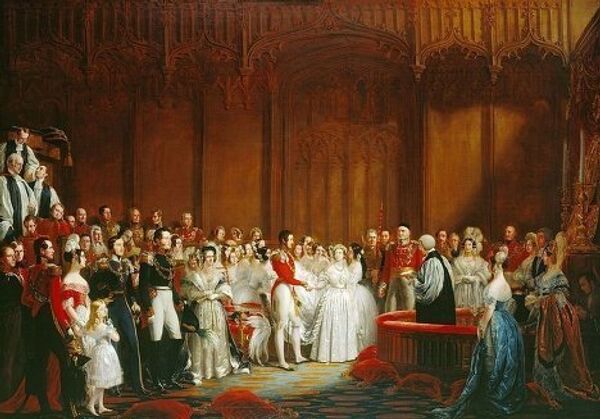 Картина Свадьба королевы Виктории и принца Альберта художника Джорджа Хейтера