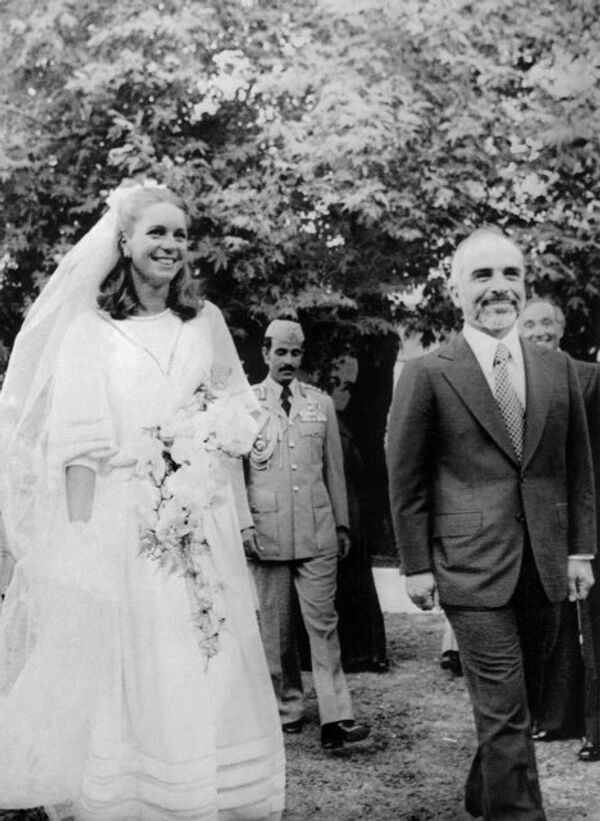 Король Иордании Хусейн и Лайза Наджиб Халаби (королева Нур)