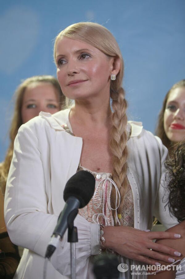 Август 2009 года. Юлия Тимошенко на ХI Всеукраинском благотворительном детском фестивале Черноморские игры