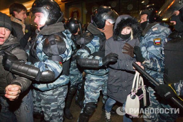Ситуация на площади Киевского вокзала в Москве