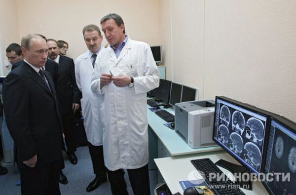Премьер-министр РФ Владимир Путин посетил Ивановскую городскую клиническую больницу