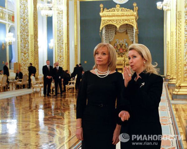 Супруги президентов России и Латвии Светлана и Лилита
