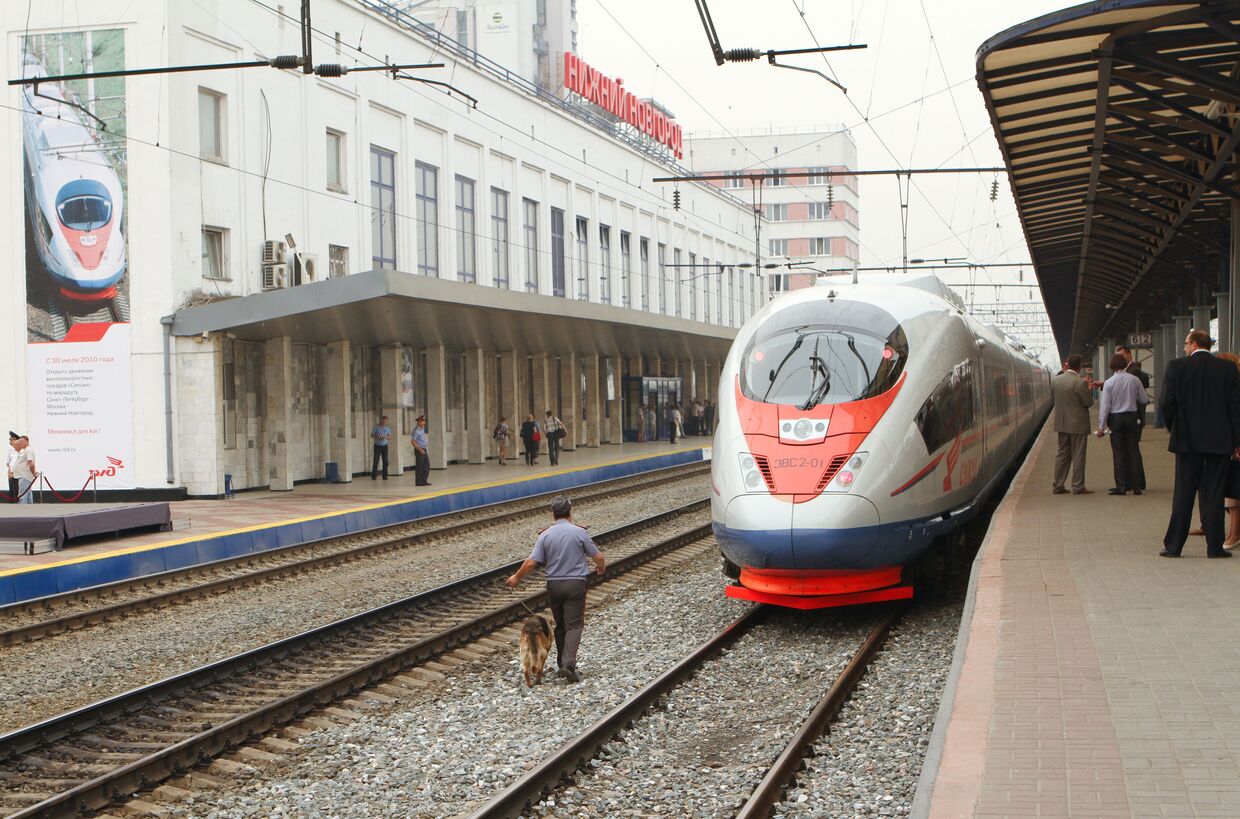 30 июля поезда Сапсан начали курсировать на линии Москва - Нижний Новгород