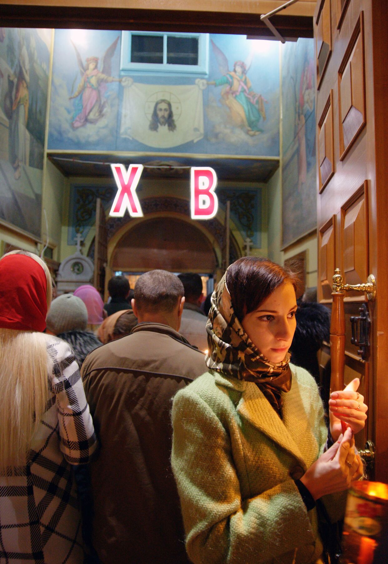 Празднование пасхи в Покровском кафедральном соборе