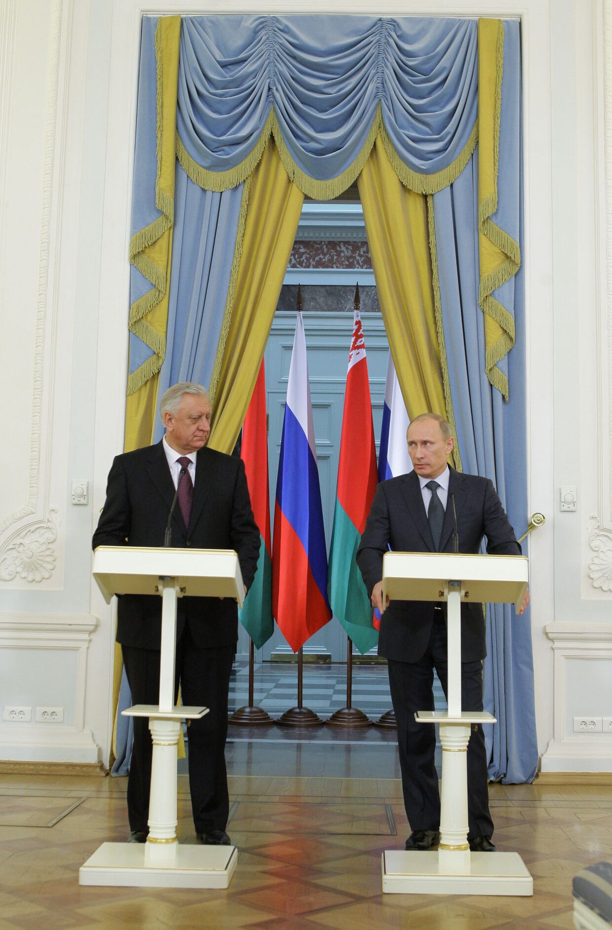Пресс-конференция премьер-министров России и Белоруссии